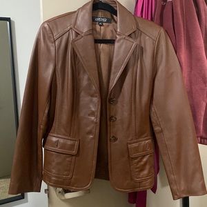 Vintage Kasper Leather Blazer, S